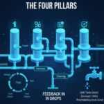 Illustration of quality in software development shown as a flowing river that represents continuous improvement and collaboration